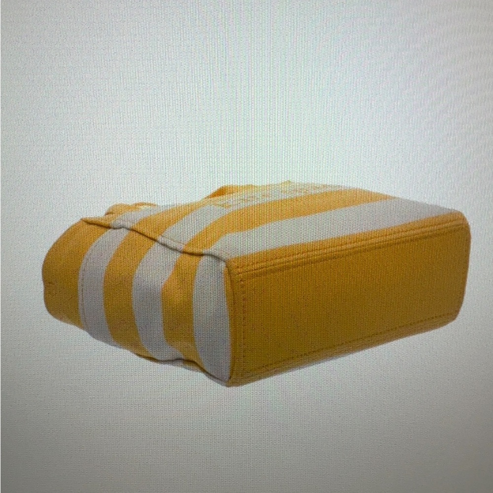kate spade Yellow and White Stripe Canvas Tote with Removable Strap - Picture 5 of 7